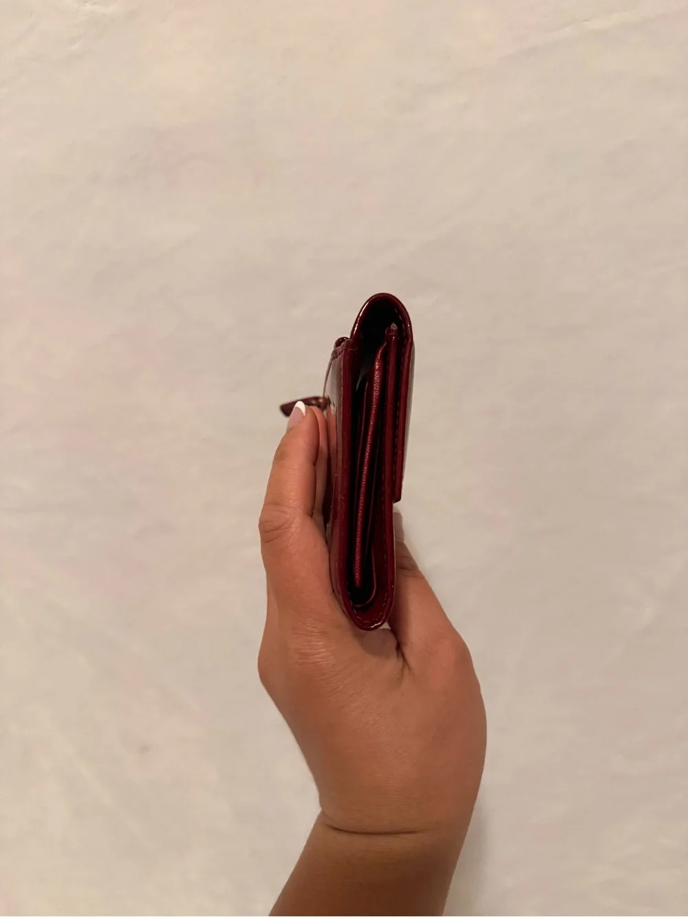 Christian Dior Patent Cannage Mini Lady Dior Wallet
